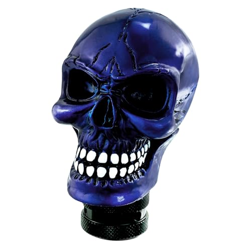 Arenbel Skull Gear Shift Knobs Manual Shifter Handle Car Shifting Lever Stick Fit Most Auto Manual Vehicles - color: metallic