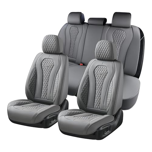 Coverado Seat Covers, Car Seat Covers Full Set, Gray Car Seat Cover, Car Seat Cushion Waterproof, Car Seat Covers Front Seats Back Seat Covers, 8839 Car Seat Protector Universal Fit Most Cars - color: Gray-N, size: FullSet