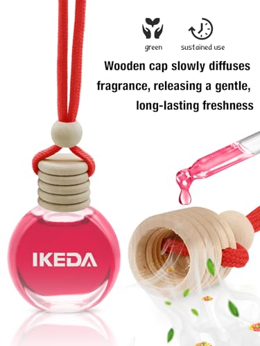 Ikeda Car Air Freshener: Hanging Car Smell Air Freshener | 10ml Hanging Car Perfume | Long Lasting Fragrance | Strong Scents Diffuser for Auto Home (Bubble gum)