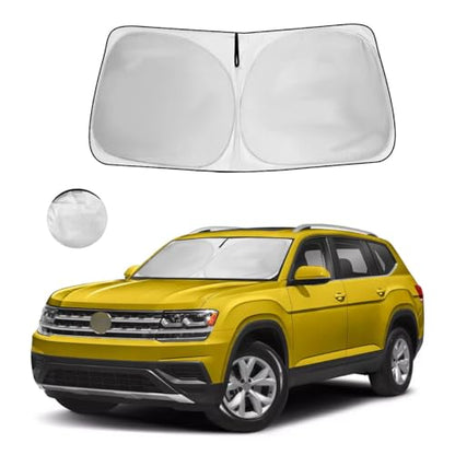 Windshield Sun Shade for VW Atlas Cross Sport Accessories Window Sunshade Fit 2018-2026 Volkswagen Atlas Front Window Shade Sun Visor Blocks UV Keep Car Cooler - size: Aa2. for Vw Atlas 2018-2026
