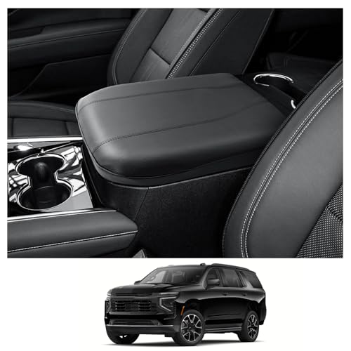 CDEFG for 2025 2026 Chevy Suburban Tahoe Center Console Cover for 2025 2026 Chevrolet Suburban Tahoe Accessories Armrest Cover 2025 2026 Suburban Tahoe Middle Console Pad Arm Rest Cushion - color: Thin Cover for for 2025 2026 Suburban Tahoe