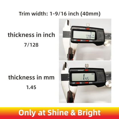 16Ft Chrome Silver Extra Thick Auto Molding Trim Universal Bumper Window Door Body Side Decorative Strip Scratch-Proof (Width: 1-9/16inch [40mm]) - size: Width: 1-9/16inch [40mm]