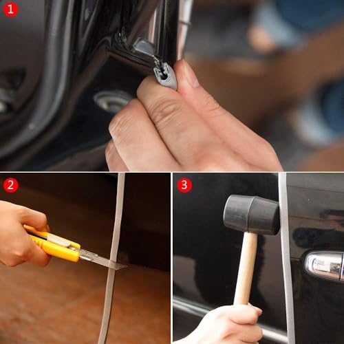 Winunite 32.8ft(10m) Car Door Edge Guards Light Gray– Fits Most Vehicles, No Glue, U-Shaped, Built-in Metal Clips, Scratch and Chip Resistant – Reduces Dings in Parking Lots - color: gray, size: 32-4/5Ft