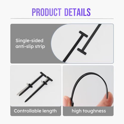 Mavens Cable Tie Buckle, 30 PCS Nylon Universal Cable Tie Buckle, T-Shaped Fixion Tools, Car Zip Ties & Button Zip Ties for Fender Liners, Underbody Panels, Splash Shields