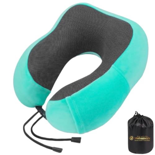 Travel Pillows for Airplane - Neck Pillow Airplane and Car Use - Soft Comfortable Memory Foam Travel Neck Pillow - Travel Essentials for Women and Men (Lake Blue) - color: Lake Blue