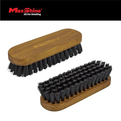 Maxshine Universal Leather & Upholstery Brush – Durable Nylon Bristles for Car Detailing – Ideal for Cleaning Seats, Carpets & Interior Surfaces – Gentle, Effective Detailing Tool