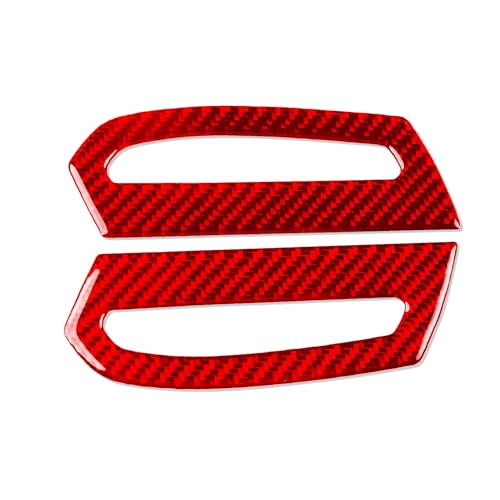 Red Carbon Fiber Compatible with Toyota Camry 2018-2024 Accessories Car Front Row Left Right A/C Vents Cover Interior Trim Sticker Decal 2PCS - color: Both Sides Air Conditioning Vent