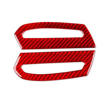 Red Carbon Fiber Compatible with Toyota Camry 2018-2024 Accessories Car Front Row Left Right A/C Vents Cover Interior Trim Sticker Decal 2PCS - color: Both Sides Air Conditioning Vent
