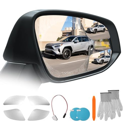 Blind Spot Mirrors for 2013-2025 RAV4, 2014-2024 4runner, 2016-2025 Tacoma, Passenger Side Mirror Replacement with Blind Spot Warning Light, Power Heated Mirrors for Anti-Fog, Durable Backing Plate - size: 13-25 RAV4, 16-25 Tacoma