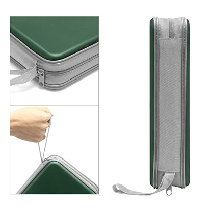 CD Case, Siveit DVD Case Holder 96 Capacity Hard Plastic CD DVD Disc Cases Storage Binder Wallet for Car Home Office Travel (Dark Green) - color: Dark Green