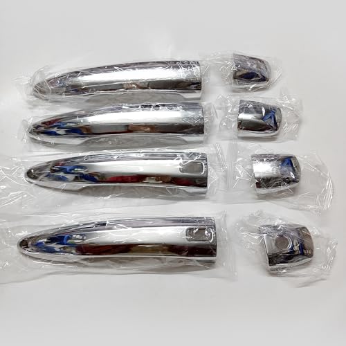 Chrome Exterior Door Handle Cover Trim for Nissan Altima Sentra 2020-2025 X-Trail T33 Rogue 2021-2024 Qashqai Accessories Decor (with Smart Key Holes) - style: With Smart Key Holes