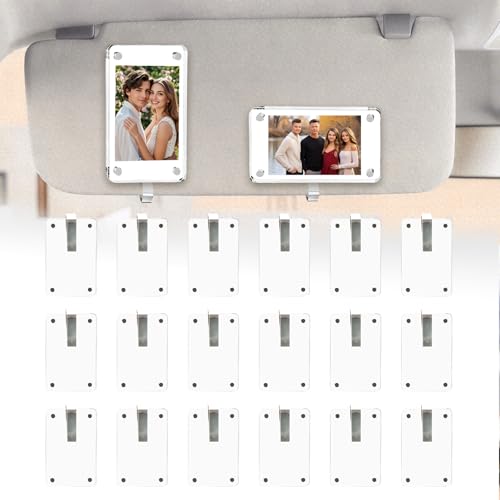 20 Pack Magnetic Car Visor Photo Clips, 3 Inch Sun Visor Picture Holders for Instant Photos, Family & Personal Memories Versatile Hanging Accessories for Cars, Fridge, Office & More