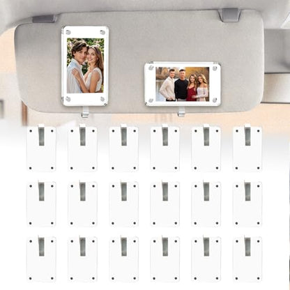 20 Pack Magnetic Car Visor Photo Clips, 3 Inch Sun Visor Picture Holders for Instant Photos, Family & Personal Memories Versatile Hanging Accessories for Cars, Fridge, Office & More