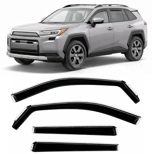 2026 2027 in-Channel Rain Guards Side Window Visor Deflectors for Toyota RAV4 LE XLE Premium SE XSE Limited Woodland, Dependable RAV 4 Vent Shade - size: For Toyota RAV-4 2026-2027 (In-Channel)