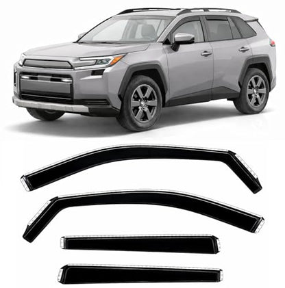 2026 2027 in-Channel Rain Guards Side Window Visor Deflectors for Toyota RAV4 LE XLE Premium SE XSE Limited Woodland, Dependable RAV 4 Vent Shade - size: For Toyota RAV-4 2026-2027 (In-Channel)
