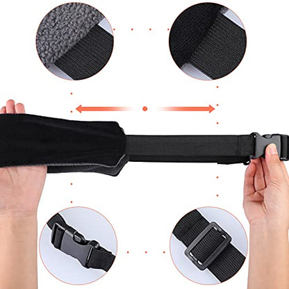 JenPen 2 Sets Headrest Travel Pillow Neck Pillow for Airplane Travel Functional Head Straps Neck Brace for Sleeping on Airplane Car(Black) - color: Black