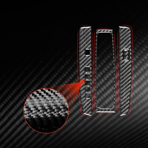 Carbon Fiber Gear Shift Panal Cover Stick Shifter Cap Cover Compatible with Honda Accord 9th Gen 2013 2014 2015 2016 2017 - color: Black 67
