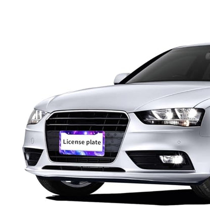 Galaxy Starry License Plate Frame - Starry Sky Purple Steering Wheel Cover Purple Cars Decor Aluminum Galaxy Plate Frame Cover Standard Us Ca Vehicles - color: Purple Galaxy