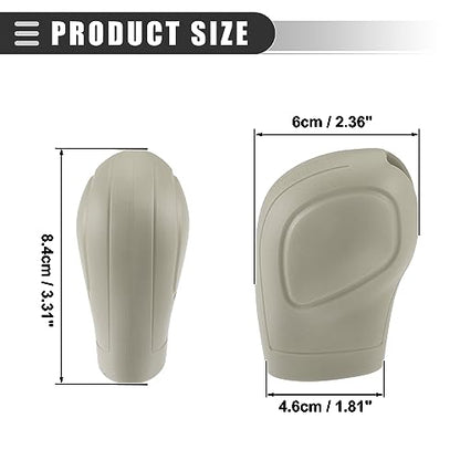 Motoforti Universal Car Gear Shift Cover Comfortable Handbrake Shifter Cover, Anti-Slip, Silicone, Beige, 2 Pcs - color: Beige