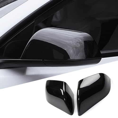 for Tesla Model 3 Rearview Mirror Guard Cover, Side Mirror Cover Exterior Accessories fit for Tesla Model 3 2017-2025 (Model 3-Glossy Black) - color: Model 3-Glossy Black