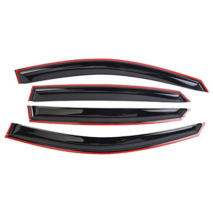 Tape-On Window Visors Deflectors Rain Guards 4 Piece Set ‎Compatible with 2013-2019 Ford Escape 94383 - size: 2013-2019 Ford Escape
