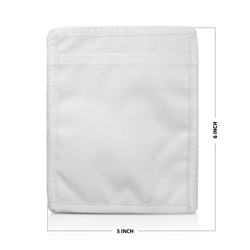ASA TECHMED Nurse Pocket Organizer, Nylon 5 Pocket Nurse Scrub Organizer, 6 Inch x 5 inch, White - color: White
