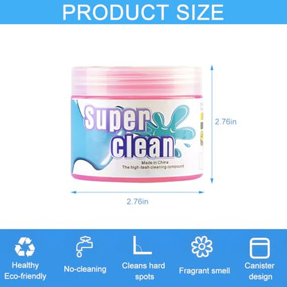 Car Cleaning Gel, Vehicle Dust Detailing Putty Slime Cleaner Kit for Air Vent, Reusable Automotive Interior Detail Clean Mud Removal Tool, Universal for SUV Sedan Truck (Pink) - color: Pink