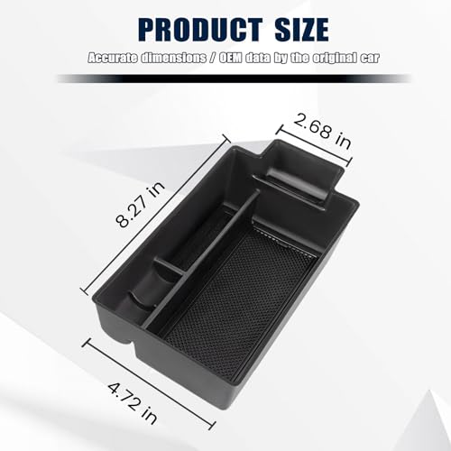 Center Console Organizer Compatible with Nissan Rogue 2021 2022 2023 2024 2025 2026 Armrest Storage Box Insert Tray Interior Secondary Accessories(Armrest Storage Tray) - size: 1PCS Armrest Storage Tray