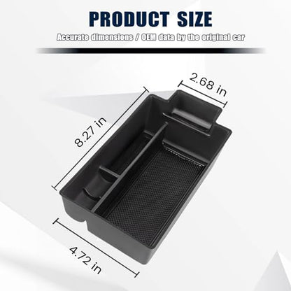 Center Console Organizer Compatible with Nissan Rogue 2021 2022 2023 2024 2025 2026 Armrest Storage Box Insert Tray Interior Secondary Accessories(Armrest Storage Tray) - size: 1PCS Armrest Storage Tray