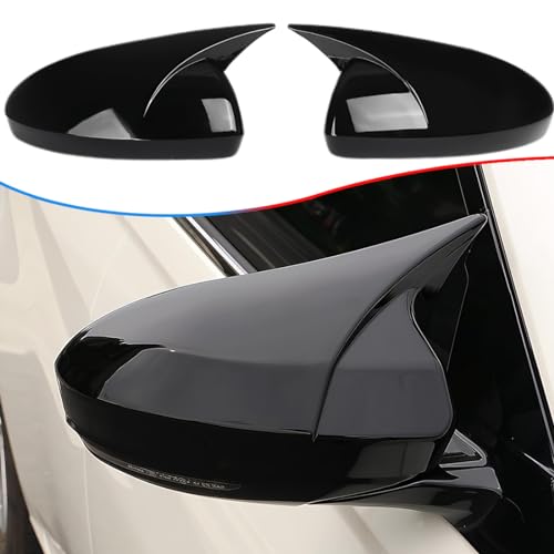 MUXEE 2PCS New Sports Rear Mirror Cover Caps for Nissan sentra 2020-2025/Altima Sedan 2019-2025 ABS Side Door Wing Mirror Cap Covers Exterior car Accessories -Bright Black - color: Bright Black