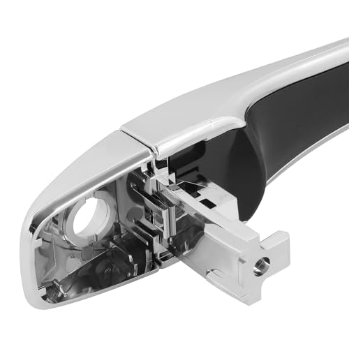 Auto Dynasty [Non Smart Entry] Factory Style Front Exterior Car Door Handle Cover with Keyhole Compatible with Nissan Altima Pathfinder 2013-2019, Driver Left Side, Chrome Black