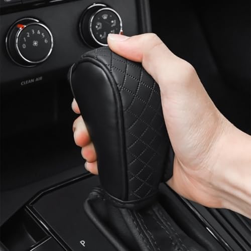 Cxtiy Gear Shift Knob Cover PU Leather Car Stick Shift Knob Cover Universal Fit for Most Cars, Non-Slip Gear Shifter Protector, Stylish Gear Shift Hoodie (Wine red) - color: Wine red