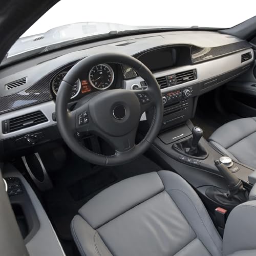 Real Carbon Fiber Dashboard Panel Trim Compatible with BMW BMW 3 Series E90 E92 E93 2006-2013, Car Interior Accessories for 325i, 328i, 330i, 335i - color: Style 3
