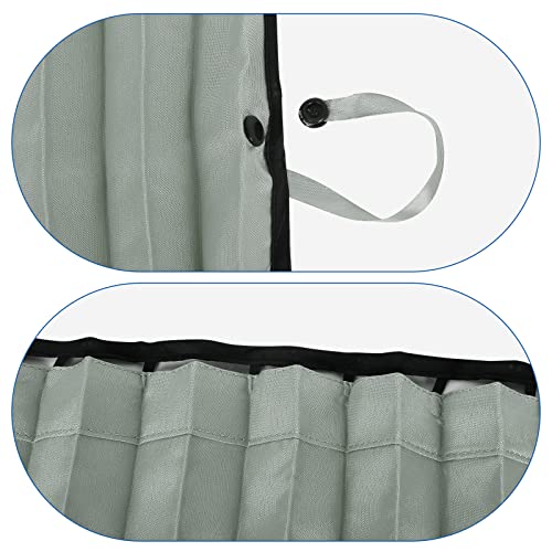 ZATOOTO Car Side Window Sun Shade - 2 Pcs Grey Magnetic Privacy Sunshades - Curtain Keeps Cooler Screen for Baby Sleeping - color: Silver Faux Silk Louvered–Rear 2PCS