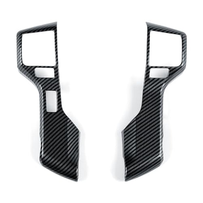 Car ABS Sticker Carbon Fiber Decal Cover Interior Trim Accessories for Toyota 4Runner SUV 2010-2025 Black - color: Wheel