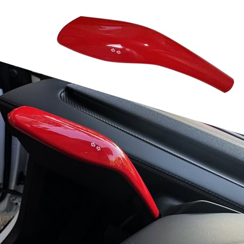 YHCDSEA Steering Lever Cover for Tesla Model Y Juniper, Gear Shift Cover Accessory - Decorative Cover (My Juniper-Red) - style: MY Juniper-Red