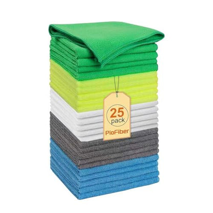 Microfiber Cleaning Cloths 15"x15" – 270GSM Plush Lint-Free Towels for Cars & Auto Detailing, Super Absorbent Car Wash Cloths for Drying, Polishing, Glass & Household(25 Pack) - size: 25 Pack