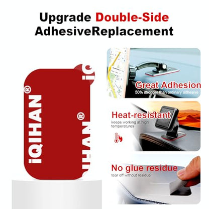 Adhesive Sticky Pads Replacement Mounting Tape, 8pcs Double-Sided Sticky Pads for Dashboard Magnetic Car Phone Holder Mount, Heavy Duty Sticker Adhesive Pads for Car Dash Magnet Phone Mount Base