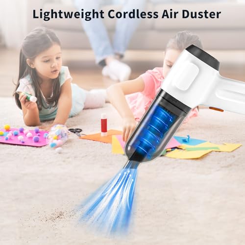 NICE BUDDY Cordless Vacuum Cleaner-Mini Air Duster, Portable Handheld Vacuum, 3 in1Dry Use for Car Keyboard,Dust Buster & Air Blower for Kitchen, 6500PA Suction,Inflate/Deflate Swim Ring