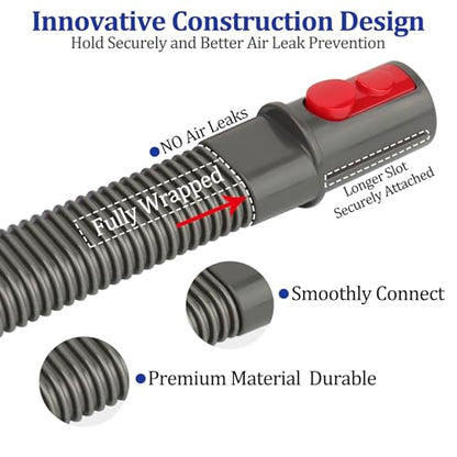 Dryer Vent Lint Removal Tool Vacuum Attachments Hose for Dyson GEN 5 V15 V12 V11 V10 V8 V7 Detect Outsize Slim Absolute Cyclone Vacuum Cleaner Dryer Cleaner Kit Nozzle Crevice Flexible Hose - style: Dryer Hose Gray