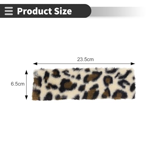 Beige Seat Belt Cover Pad Plush 23.5cm Seatbelt Strap Cushion Shoulder Padding 1 Pair - color: Beige