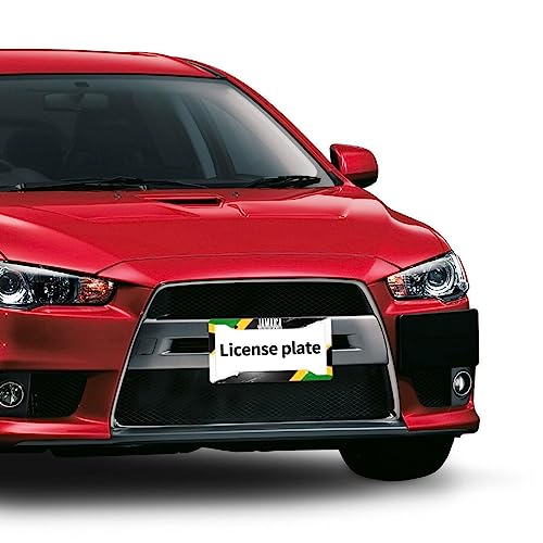Jamaica License Plate Frame 2 Pack License Plate Holder Universal Aluminum License Plate Cover Car Accessories for Men Women - color: Jamaica