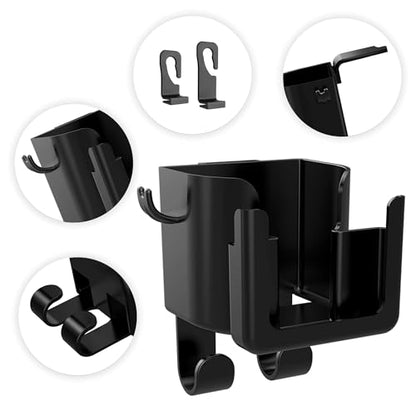OFBAND 2PCS Multifunctional Car Cup Holder + Car Phone Holder + Car Purse Hook,Hanging Back Seat Car Organizer with Headrest Hooks,Universal Car Organizer Car Accessories Interior