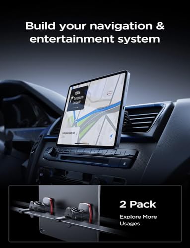 LISEN 2 Pack Magnetic Phone Holder for Your Car Mount 6 Military Magnets Car Phone Holder Mount Vent Cell Phone Holdeer Mount Vent Cell Phone Holder (Red) - color: Red