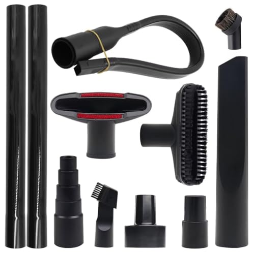 Vacuum Attachments for Shop Vac Attachment Accessories, 1 1/4" to 2 1/2" Vacuum Cleaning Accessorie Kit, 1" to 1 7/8" Hose Adapter Vacuum Extension Wands Attachment, Set of 11 - size: M 11 Pcs