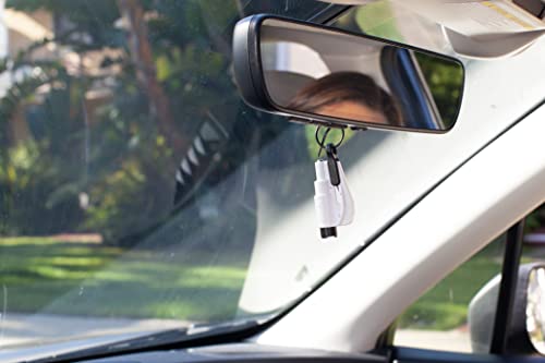 resqme The Original Emergency Keychain Car Escape Tool, 2-in-1 Seatbelt Cutter and Window Breaker, Made in USA, Family Pack of 3, Black, White, Teal - Compact Emergency Hammer - color: Black, White, Teal