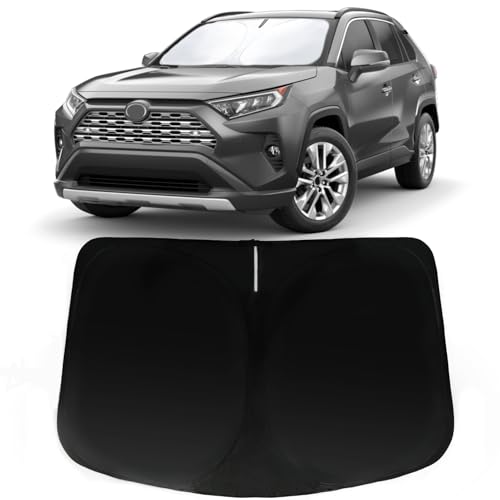 Windshield Sun Shade for Toyota RAV4 2013-2024 LE XLE Premium Limited XLE Adventure TRD Off-Road, Car Front Window Sunshade with 240T Sun Visor Protector Blocks UV Rays Heat Sun Shield Accessories - size: For RAV4 2013-2024