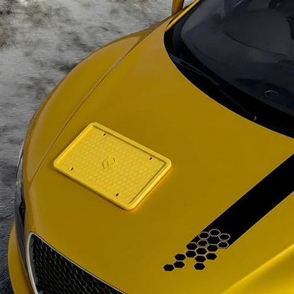 Rightcar Solutions Car Plate Frame, Silicone License Plate Frame, Rust-Proof Rattle-Proof Weather-Proof License Plate Holder for Front or Rear, Yellow, 1 Pack - color: Yellow
