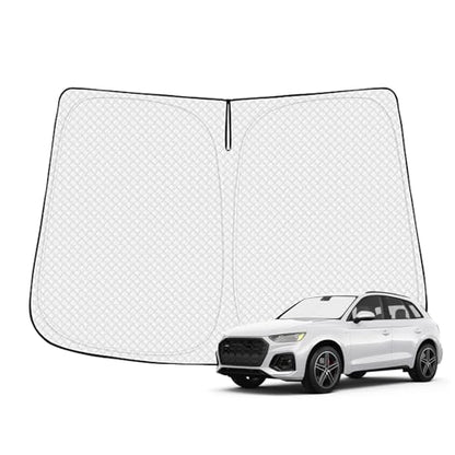 Canvcle Windshield Sun Shade for 2018-2025 2026 Audi Q5 Accessories Thicken 6-Layer Front Window Sunshade Cover Sun Visor Protector Foldable Block UV Rays Keep Vehicle Cool - size: 1PCS Audi Q5 2018-Present
