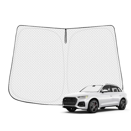 Canvcle Windshield Sun Shade for 2018-2025 2026 Audi Q5 Accessories Thicken 6-Layer Front Window Sunshade Cover Sun Visor Protector Foldable Block UV Rays Keep Vehicle Cool - size: 1PCS Audi Q5 2018-Present